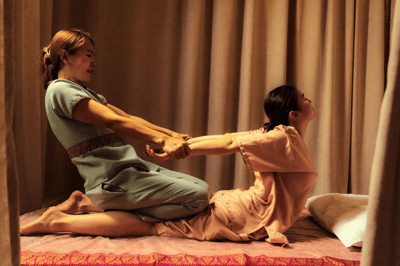 Thai massage spa interior at ApaThai in Almaty